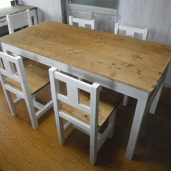 ★ダイニングテーブル【1500×700】ツートン☆シンプルデザイン家具 2枚目の画像