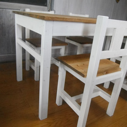★ダイニングテーブル【1500×700】ツートン☆シンプルデザイン家具 7枚目の画像
