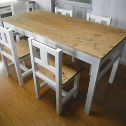 ★ダイニングテーブル【1500×700】ツートン☆シンプルデザイン家具 8枚目の画像