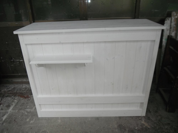 受注製作★カウンターテーブル【1200】カントリー家具【ホワイト】無垢★ 受注製作☆カウンターテーブル【1200】カントリー家具【ホワイト】無垢☆