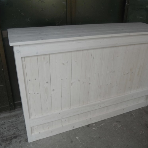 受注製作☆ホワイトシャビーカウンターテーブル【1200】カントリー調☆ 受注製作☆ホワイトシャビーカウンターテーブル【1200】カントリー調