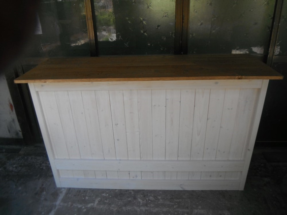 受注製作☆カウンターテーブル【1500】☆カントリー調【ミデイアム】☆