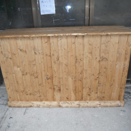 受注製作☆カウンターテーブル【1500】☆カントリー調【ミデイアム】☆ 受注製作］□受付カウンターテーブル レジカウンター【1500】棚付