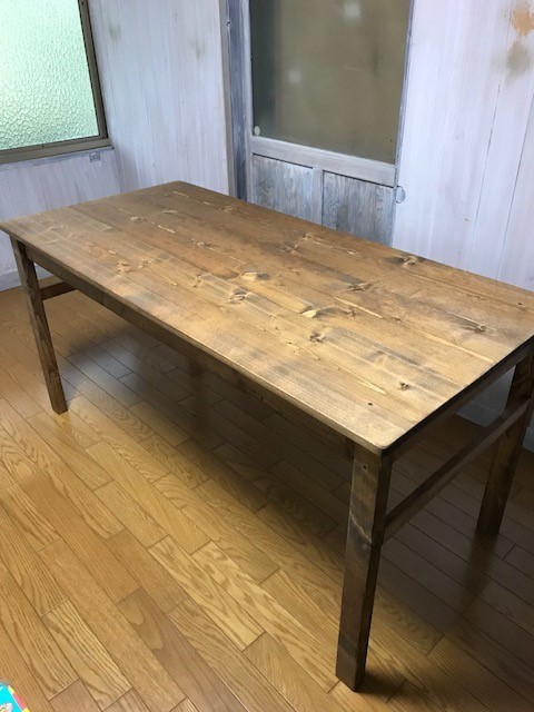 【受注製作】★ダイニングテーブルダーク☆シンプルデザイン家具