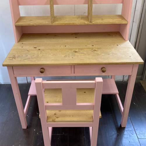 ☆新色☆桜（ピンク）学習机☆棚（ブックシェルフ）23点セット☆ 机