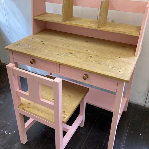 ☆新色☆桜（ピンク）学習机☆棚（ブックシェルフ）23点セット☆ 机