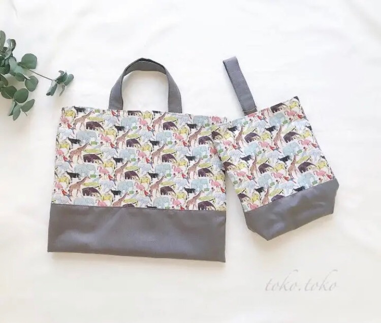 ハンドメイドリバティ♡入園グッズ 2点セット キューフォー