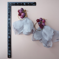 葡萄のアクセサリー ピアス デラウェア 5枚目の画像