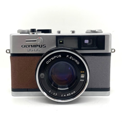 21-170　リメイクカメラ　OLYMPUS 35DC（ブラウン・チャコールグレー）フィルムカメラ 3枚目の画像