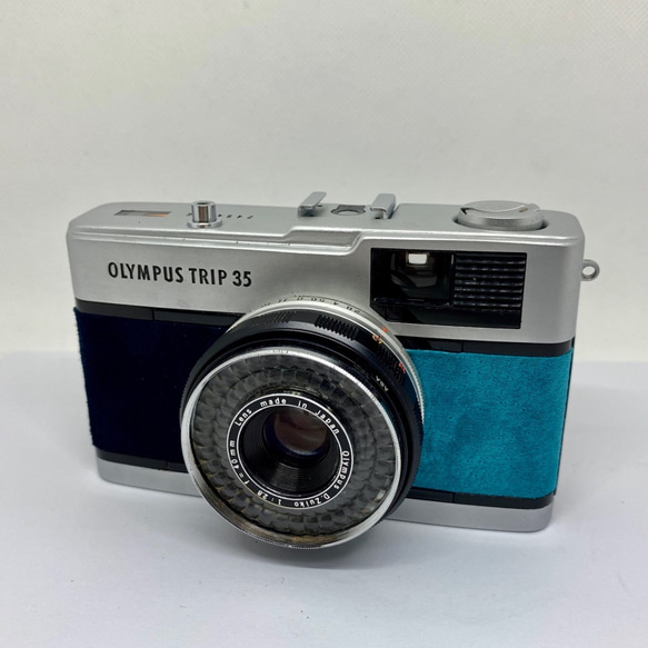 OLYMPUS TRIP35（動作品）スエード張り 中古 リメイク フィルム カメラ OLYMPUS TRIP35 スエード 貼り
