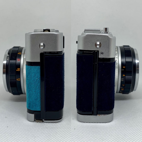 中古 リメイク フィルム カメラ OLYMPUS TRIP35 スエード 貼り