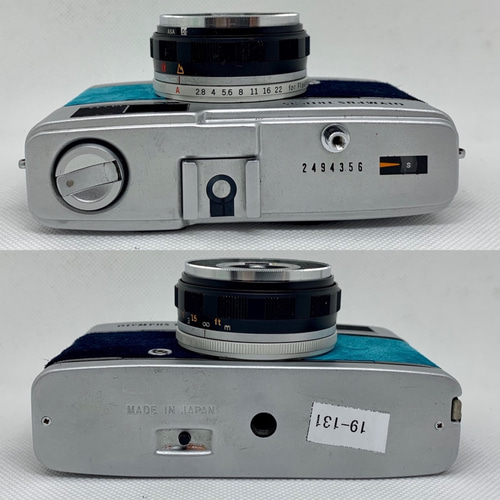 中古 リメイク フィルム カメラ OLYMPUS TRIP35 スエード 貼り