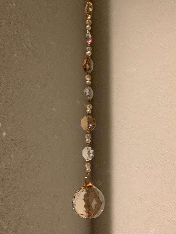 お金をたくさん引き寄せるサンキャッチャー ゴールド ゴールデンシャドー スワロフスキーパーツ