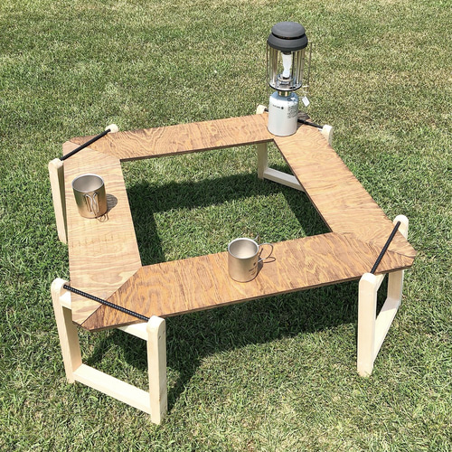 焚き火テーブル囲炉裏テーブルキャンプテキーラテーブル焚き火の上で