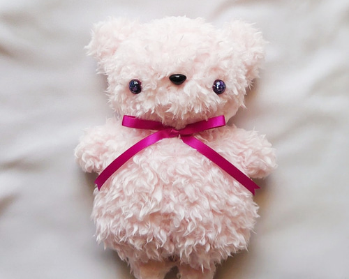 キラキラおめめのくまぬいぐるみ いちごミルク ぬいぐるみ