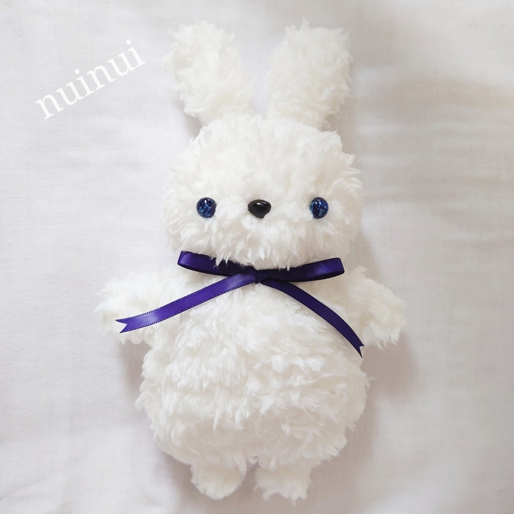 ぬいぐるみ キラキラおめめのうさぎぬいぐるみ ミルクホワイト