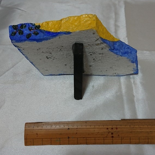 幸福を呼ぶ石絵「ふくろうC－15」幸運 アート 置物 立体・オブジェ