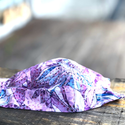 MIT 粉紫太陽花 布口罩套（成人款）手工製作 第3張的照片