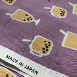 日本 紫 珍珠奶茶立體布口罩 第6張的照片