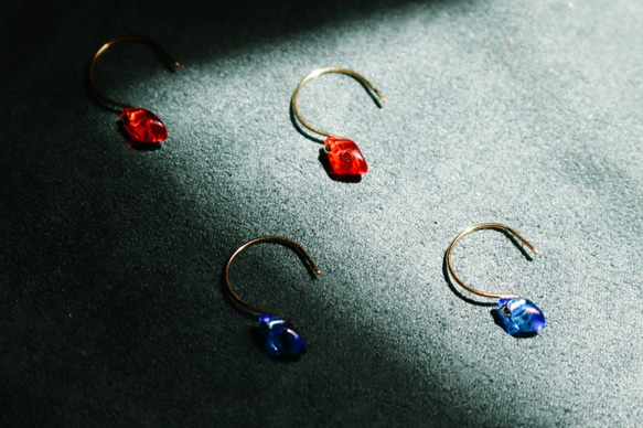 阿拉伯黃昏 - 玻璃珠耳環 (耳針) 第3張的照片