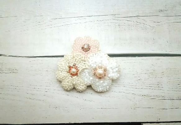 受注生産:Bouquet SAKURA petit brooch 5枚目の画像