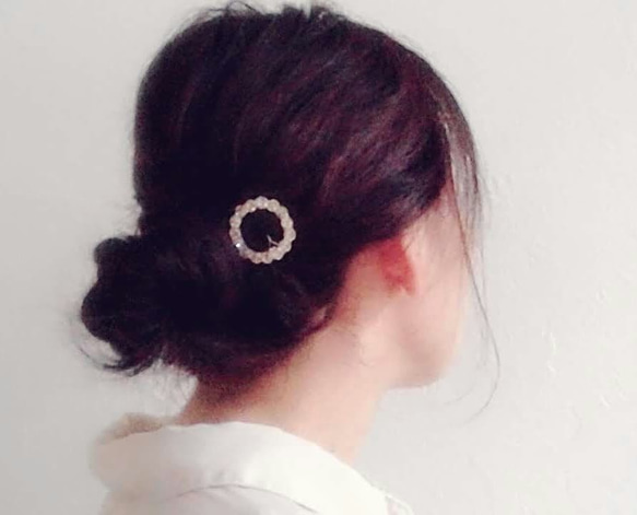 受注生産:クリアサークルヘアクリップ 3枚目の画像