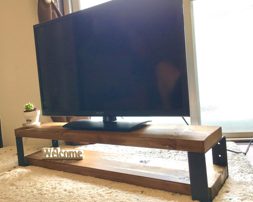 万能金物 口型 アイアン シェルフ TVボード 棚受け DIY 脚 棚