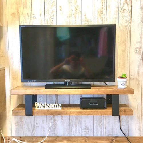 万能金物 口型 アイアン シェルフ TVボード 棚受け DIY 脚 棚