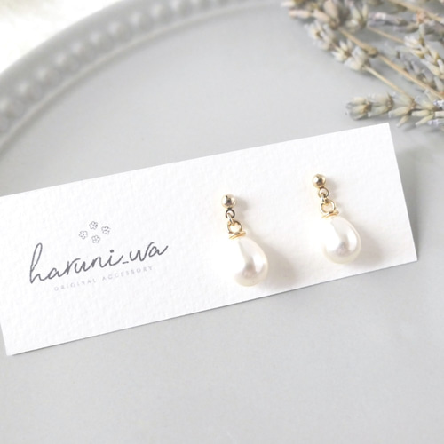 ◇ドロップパール⁺ ˖˚【ピアス/イヤリング】◇ ピアス（スタッド