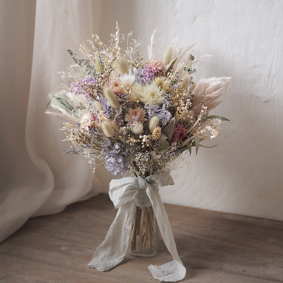 bouquet 03｜ドライフラワーブーケ｜ウェディングブーケ｜結婚式｜前  