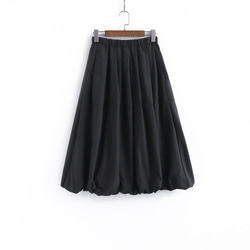 大人かわいいふんわりスカート ロングプリーツスカート [パープル/ホワイト/ブラック] 3枚目の画像