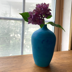 花瓶　ターコイズブルーj 1枚目の画像