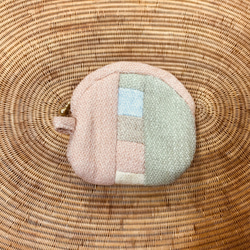 手織り布で作ったミニポーチ(H-p-4) 6枚目の画像