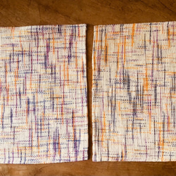 手織り布で正方形ぽい敷物作りました☆ 6枚目の画像