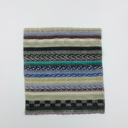 手織り布で正方形ぽい敷物作りました☆ 4枚目の画像