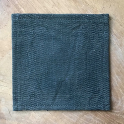 手織り布で作ったコースター 2枚組 (H-co-31-A) 2枚目の画像