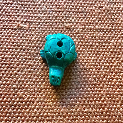 カメ亀ボタン (バッファローボーン 深緑 2個セット) 5枚目の画像