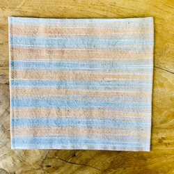 手織り布で正方形ぽい敷物作りました☆ 1枚目の画像