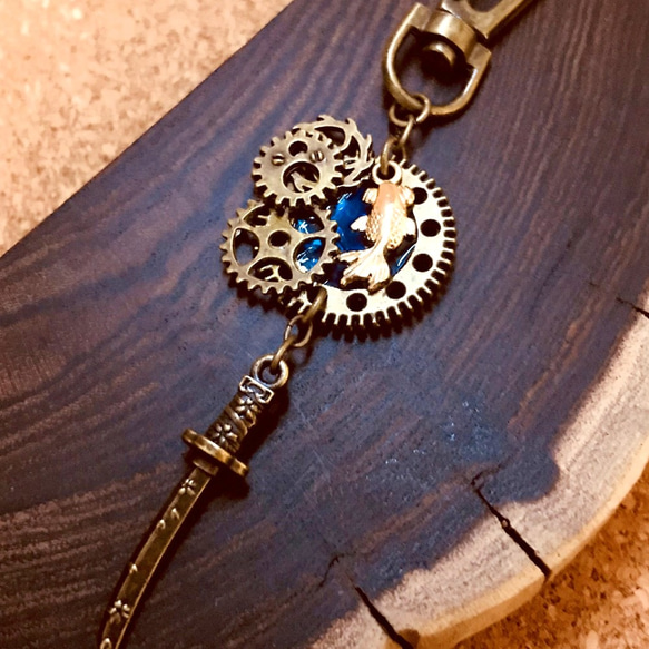 和風スチームパンク キーホルダー バッグチャーム 和ゴシック