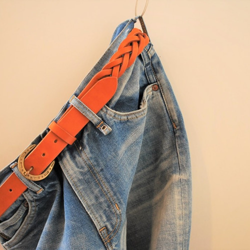 【TRUE RELIGION】繊細な編み込み♪ホースシュー バックルベルト True Religion - TRUE RELIGION レザー調ベルト ホースシュー
