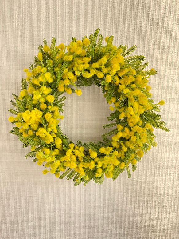 Creema限定』【送料無料】ミモザのリース A-188 リース brannir 通販