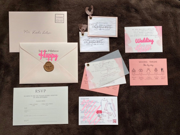 結婚式の招待状セット/フルオーダーメイド 3枚目の画像