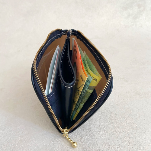 わらび様専用】ミニ財布（ダークブラウン）【受注生産】 カードが