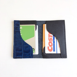 柔らかい クロコダイル型押し がカッコイイ  本革 レザー 名刺入れ カードケース パスケース 3枚目の画像