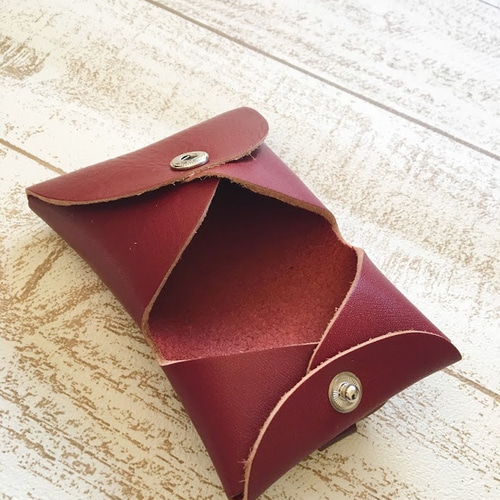 バーガンディ レザー コインケース WILDSWANS バーガンディ レザー