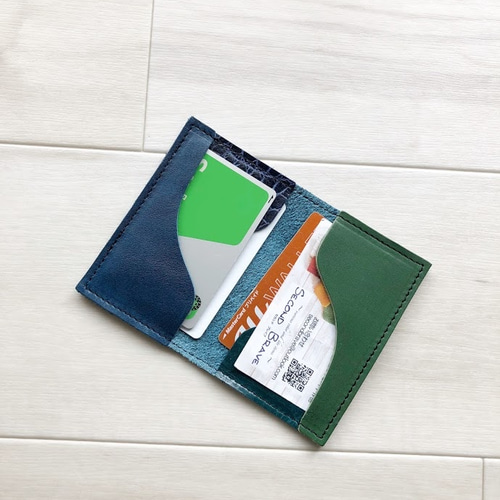 ダークグリーン レザー 名刺入れ LOEWE 名刺入れ ダークグリーン