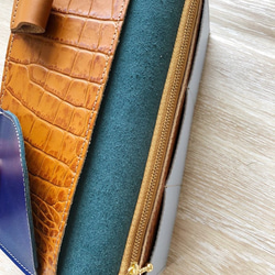 伝統の紺色 トラベル ホルダー パスポート ケース 本革 レザー ロイヤルネイビー 『再販』 3枚目の画像