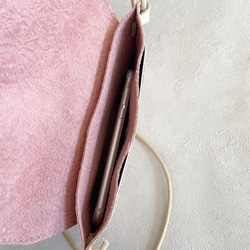 智能手機Pochette Plus真皮碎花玫瑰粉紅色智能手機袋 第2張的照片