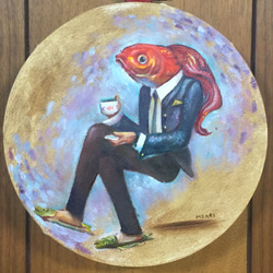 赤ずきんと狼 油絵 原画 キャンバス 手描き 絵画 絵画 メアリ