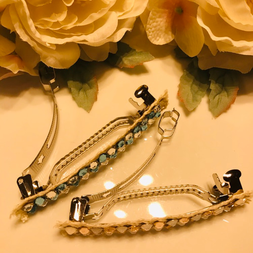 1600円→1400円！スワロフスキーバレッタ2つセット☆ バレッタ nori